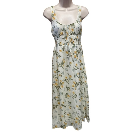 Sincerly Jules Dresses & Skirts - Sincerely Jules midi summer dress lemon print fairy core women’s XS smocked
